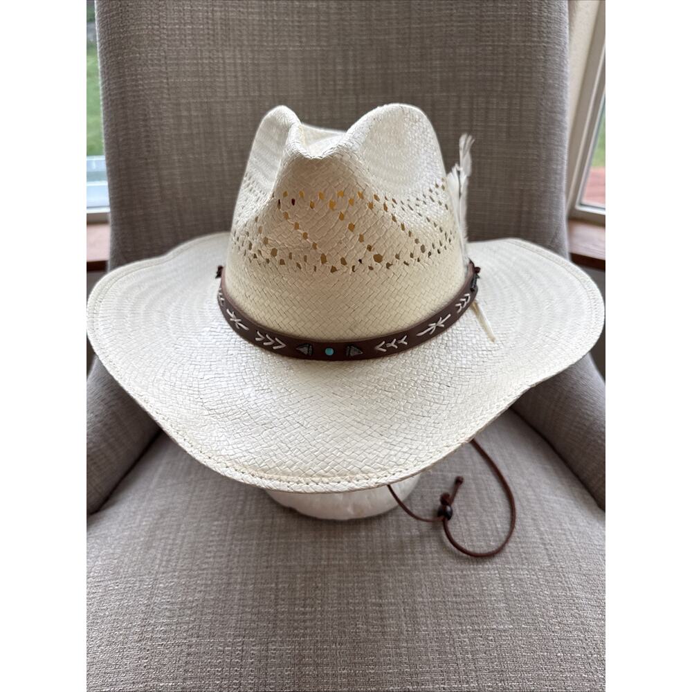 Stetson Santa Fe Rodeo Drive Collection Shantung Straw Cowboy Hat Large Western